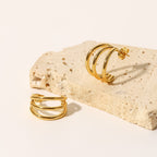 18K Gold Delicate Chic Huggie Earrings