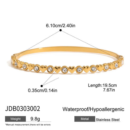 18K Gold Waterproof Starry Bling Dainty Hand Jewelry Chain Bracelet