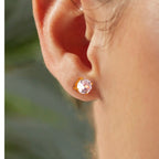 18K Gold Essential Elegance Flat Back Stud Nap Earrings
