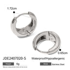 18K Gold Classic Dome Small Hoop Huggie Earrings