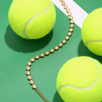 18K Gold Chic Tennis Chain Choker Necklace