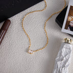 18K Gold Perfect Match Pendant Rope Chain Necklace Set