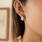 18K Gold Essential Bling Small Hoop Huggie Earrings