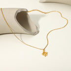 18K Gold Dainty Snake Pendant Necklace
