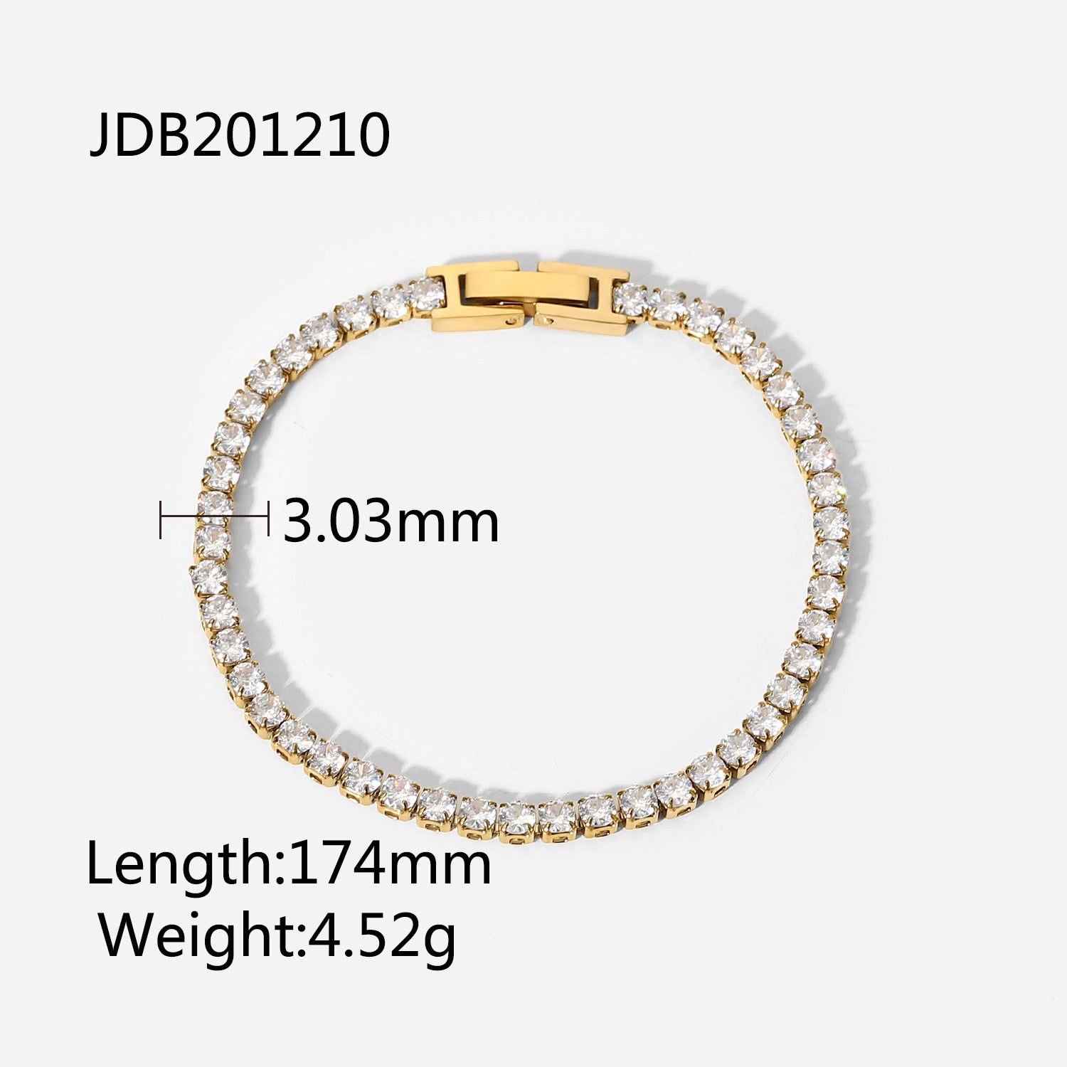 18K Gold Tennis Bracelet