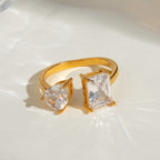 18K Gold Celebrity Bling Statement Ring