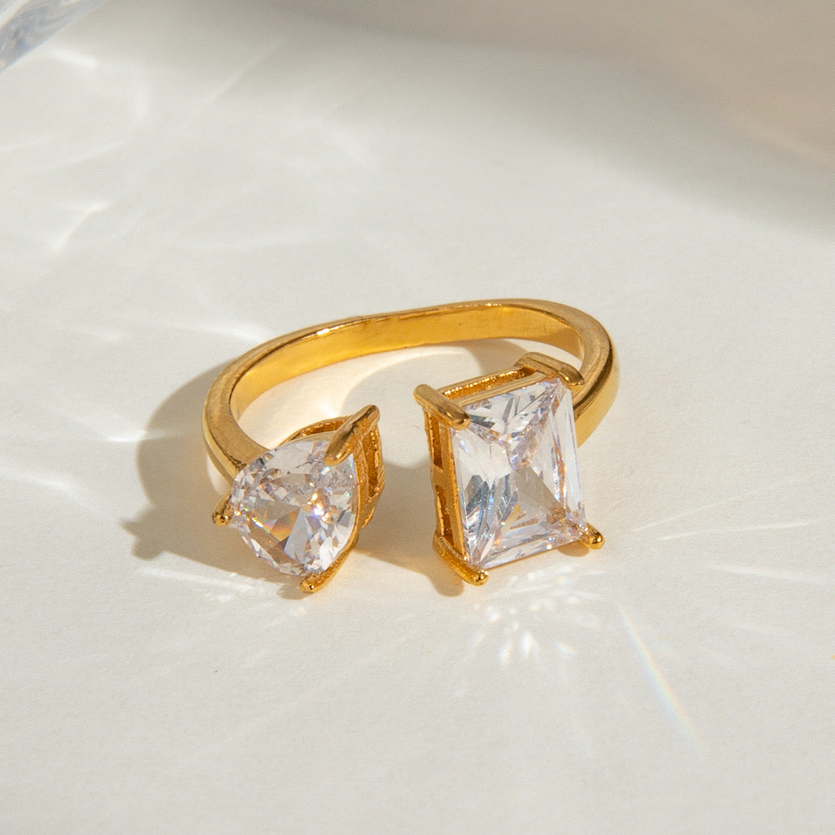 18K Gold Celebrity Bling Statement Ring