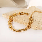 18K Gold Classic Circle Chain Bracelet