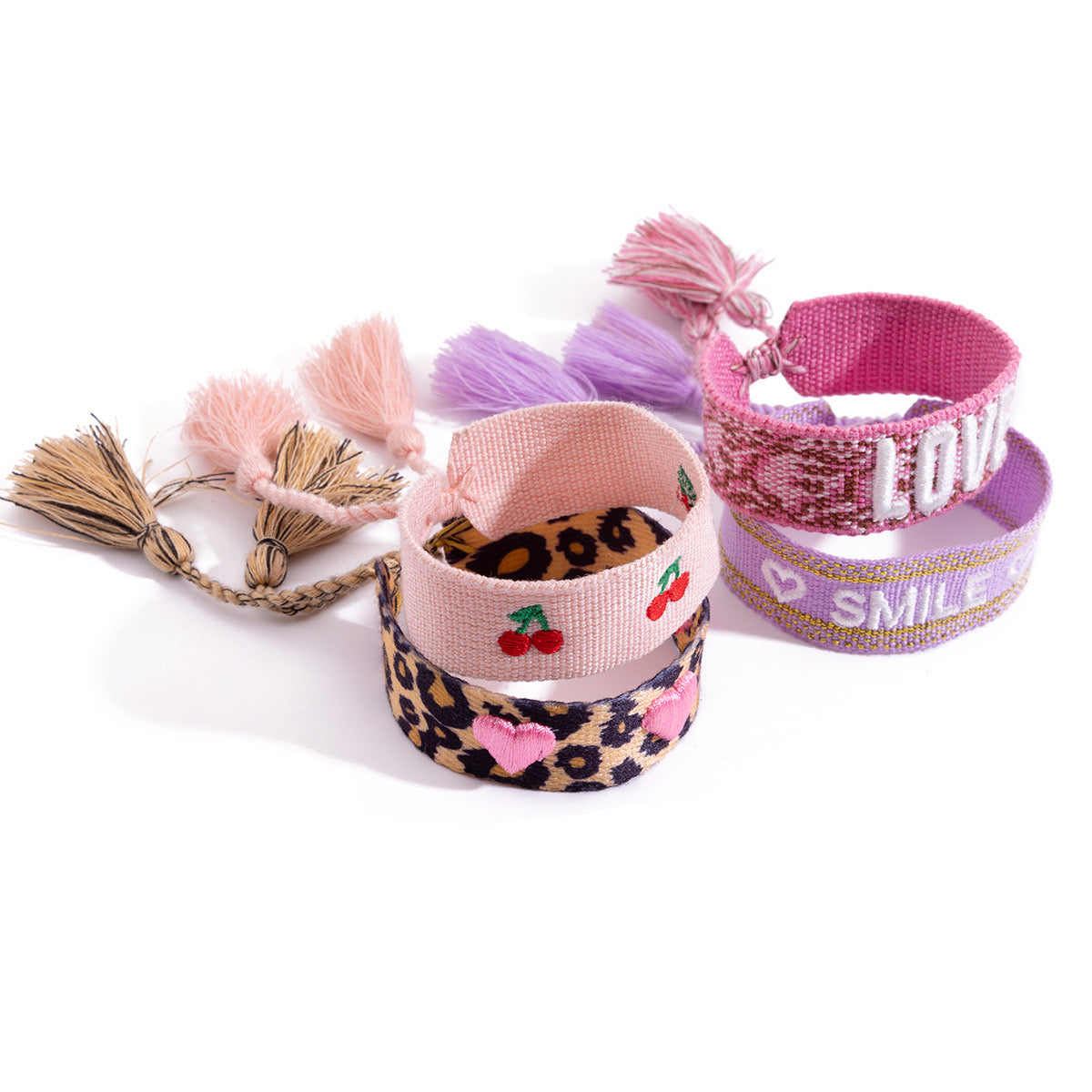Clean Girl Pink Wristband Friendship Bracelet