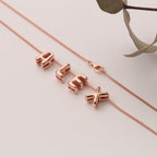 18K Gold and Silver Icon Bubble Letter Initial Custom Name Necklace