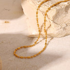 18K Gold Chic Beaded Chain Necklace