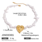 18K Gold Love Hard Heart Statement Stud Earrings