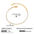 18K Gold Luxe Shine Dainty Tennis Chain Bracelet