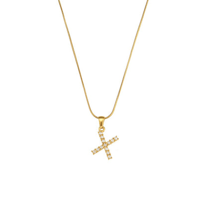 18K Gold Pearl Initial Pendant Necklace