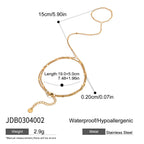 18K Gold Waterproof Chic Hand Chain Bracelet