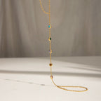 18K Gold Waterproof Rainbow Gem Hand Chain Bracelet