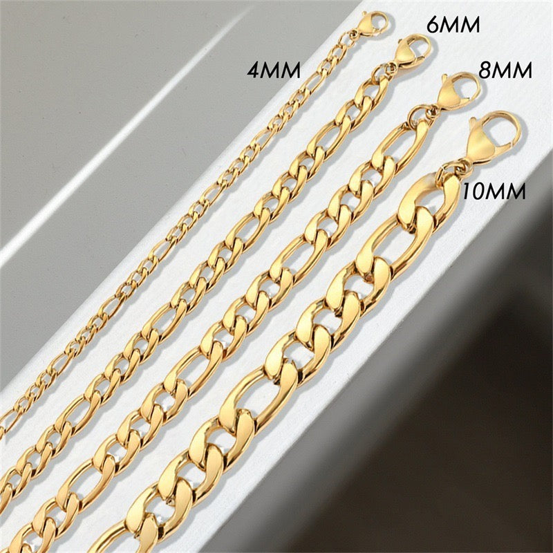 18K Gold Figaro Chain Necklace