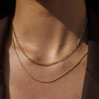 18K Gold Perfect Match Pendant Rope Chain Necklace Set