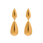 18K Gold Raindrop Drop Dangle Statement Earrings