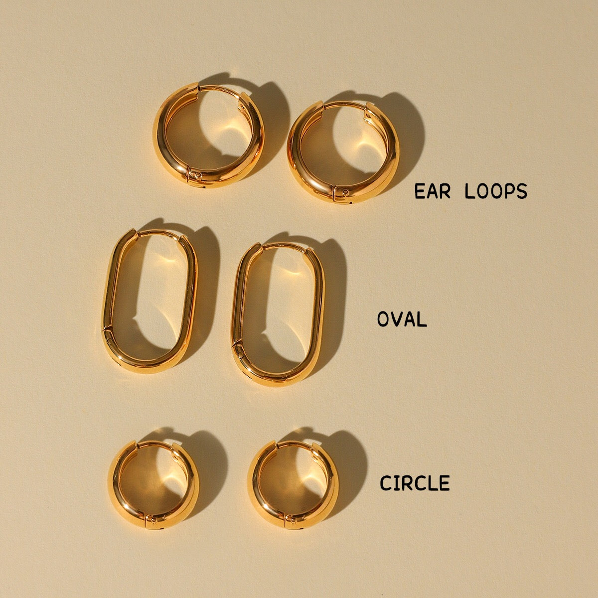 18K Gold Essential Everyday Small Hoop Huggie Earrings