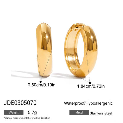 18K Gold Essential Everyday Small Hoop Huggie Earrings