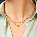 18K Gold Minimalist Lone Star Pendant Necklace