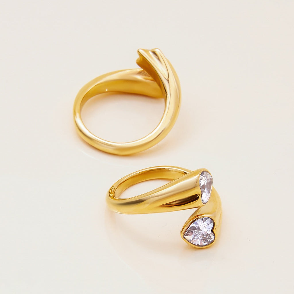18K Gold Shooting Star Bejeweled Statement Ring