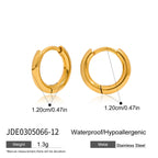18K Gold Daily Luxe Small Hoop Huggie Earrings Ear Cuffs Stack