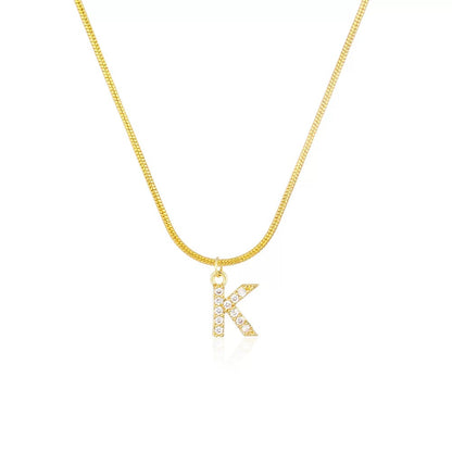 18K Gold Minimalist Glam Initial Necklace