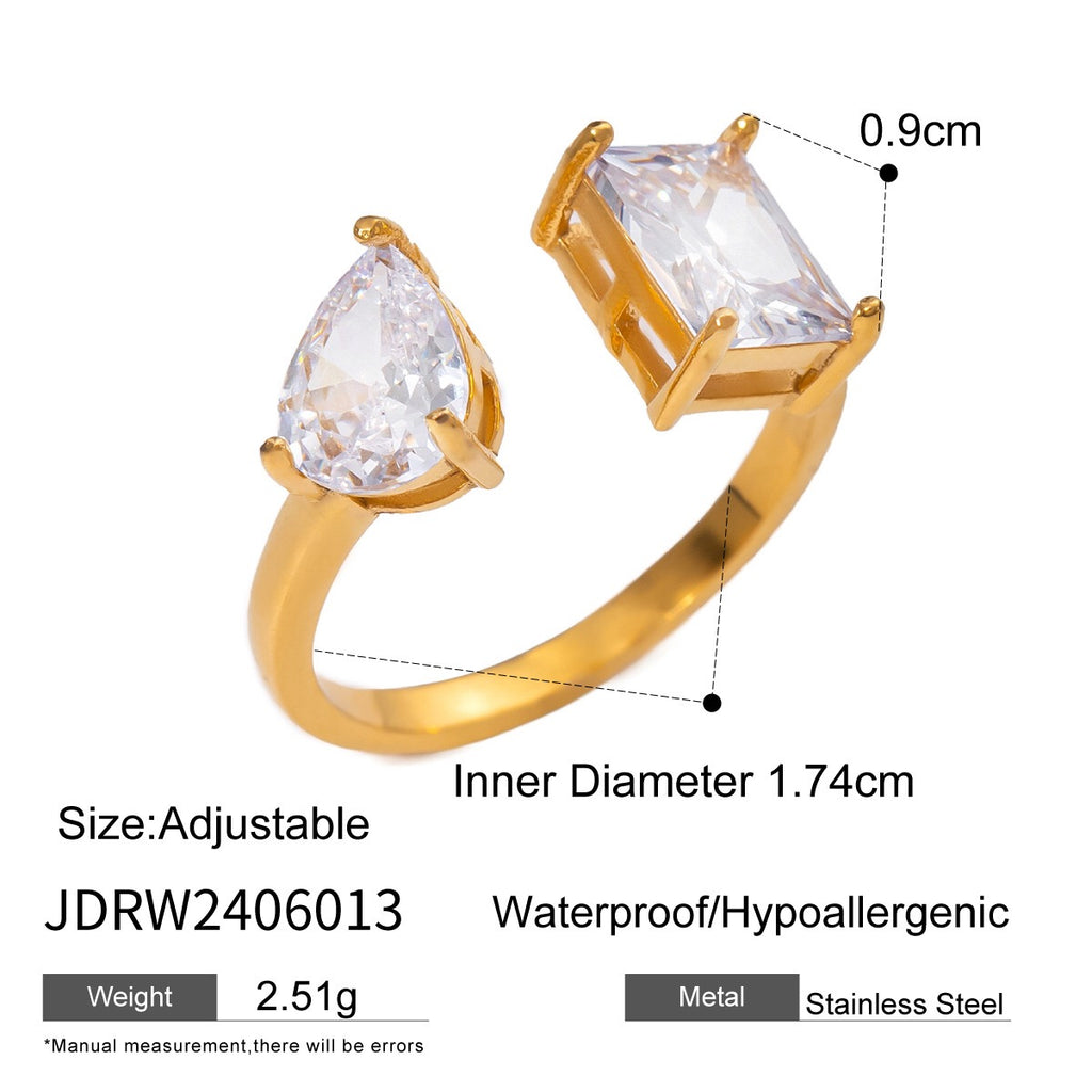 18K Gold Celebrity Bling Statement Ring