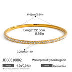 18K Gold Legacy Tennis Paper Clip Chain Emerald Eternity Bangle Bracelet Stack