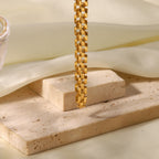 18K Gold Slim Watch Band Chain Bracelet