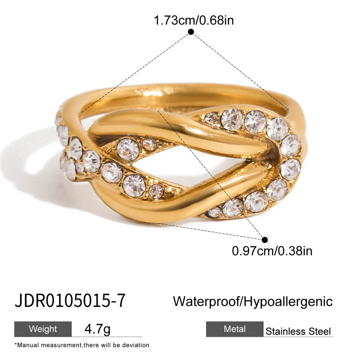 18K Gold Infinite Ties Statement Knot Ring