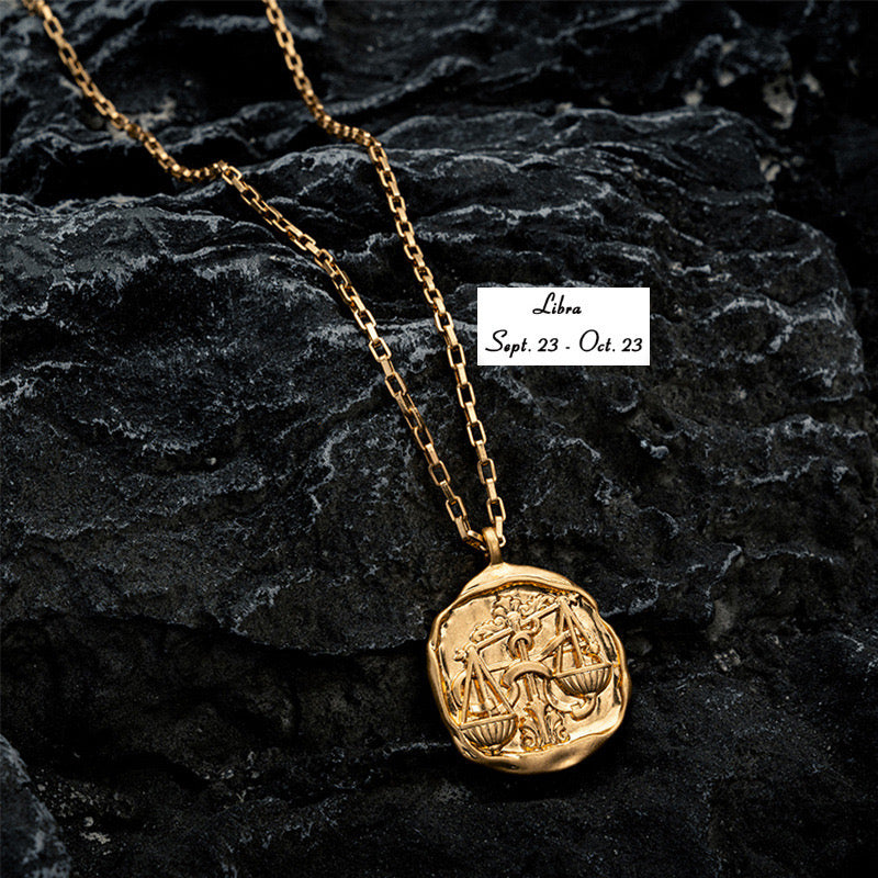 18K Gold Renaissance Zodia Pendant Necklace