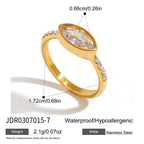 18K Gold Moon Bling Slim Stacking Rings Set