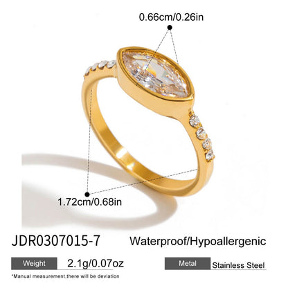 18K Gold Moon Bling Slim Stacking Rings Set