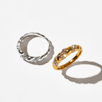 18K Gold Luxury Croissant Ring