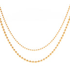 18K Gold Dainty Beaded Chain Layered Necklace Set