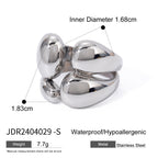 18K Gold and Silver Two Tone Wrapped Statement Cuff Ring