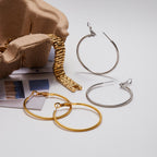 18K Gold and Silver Minimalist Essential Hoop Huggie Earrings