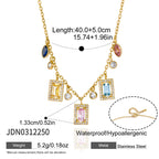 18K Gold Jewel Addiction Color Heart Statement Necklace
