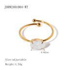 18K Gold Classic Gemstone Stacking Ring
