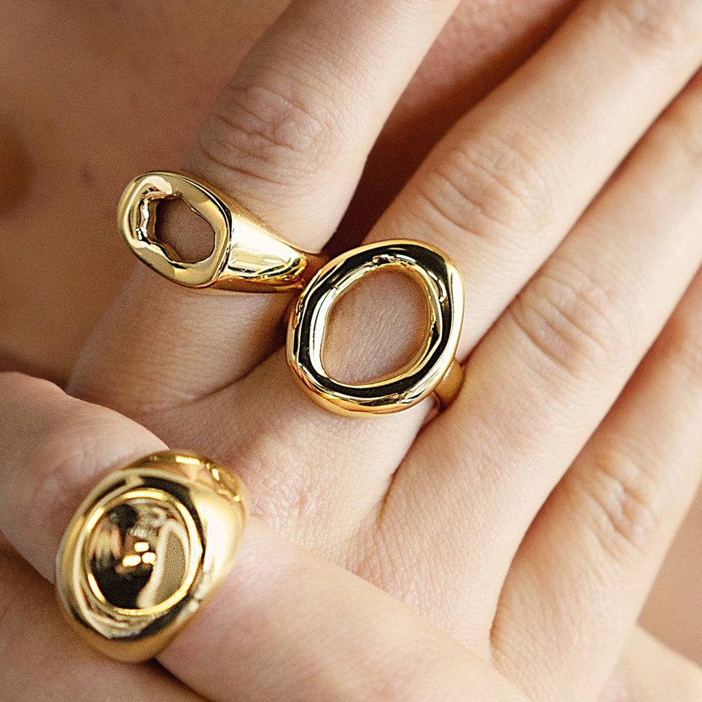 18K Gold Ocean Kissed Bubble Ring