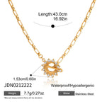 18K Gold Solstice Glow Sun Paperclip Chain Toggle Bracelet Jewelry Set