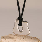 18K Gold Free Flow Geometric Statement Pendant Necklace