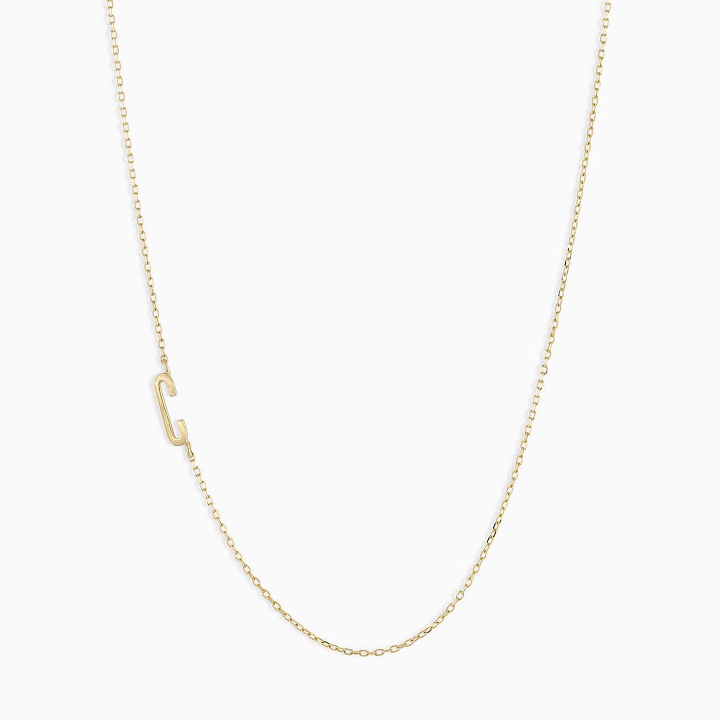 18K Gold Minimalist Initial Choker Necklace