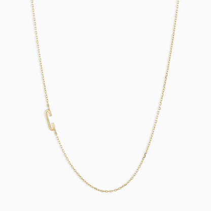 18K Gold Minimalist Initial Choker Necklace