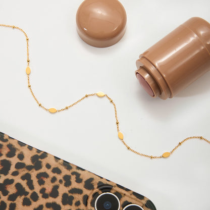 18K Gold Stardust Dainty CZ Chain Necklace