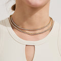 18K Gold Extra Bling CZ Tennis Chain Adjustable Choker Necklace