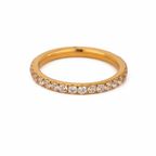 18K Gold Emerald Heiress Cross Snake Statement CZ Cocktail Ring
